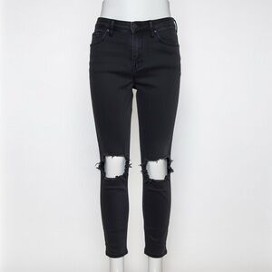 Free People Distressed Black Women's Jeans
